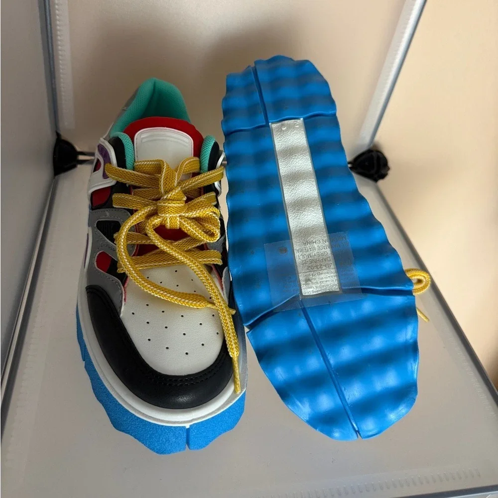 Forever Link Women's Multicolored Chunky Platform Sneakers Size 5.5